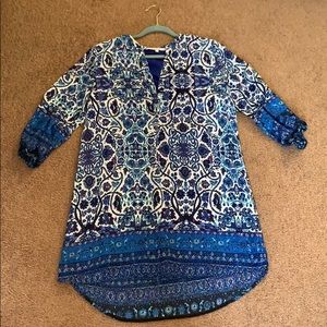 Blue paisley dress